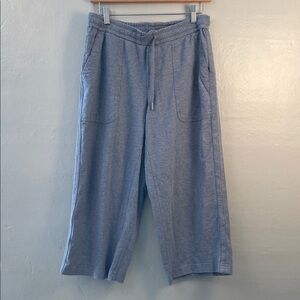 Athleta Farralon Heathered Wide leg Gaucho Culotte Drawstring Pants size 8